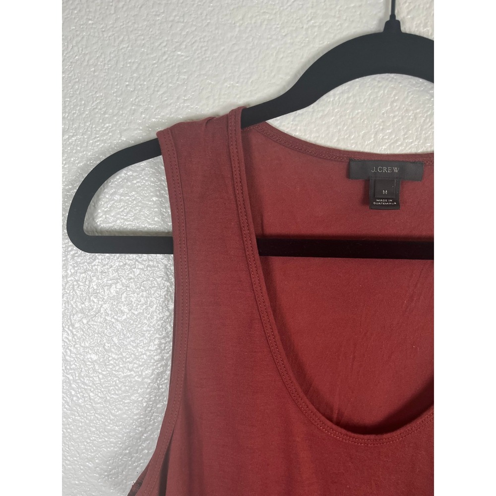 J.Crew Drapey Tank Top Scoop Neck Sleeveless Lyocell Red Medium - Picture 3 of 8